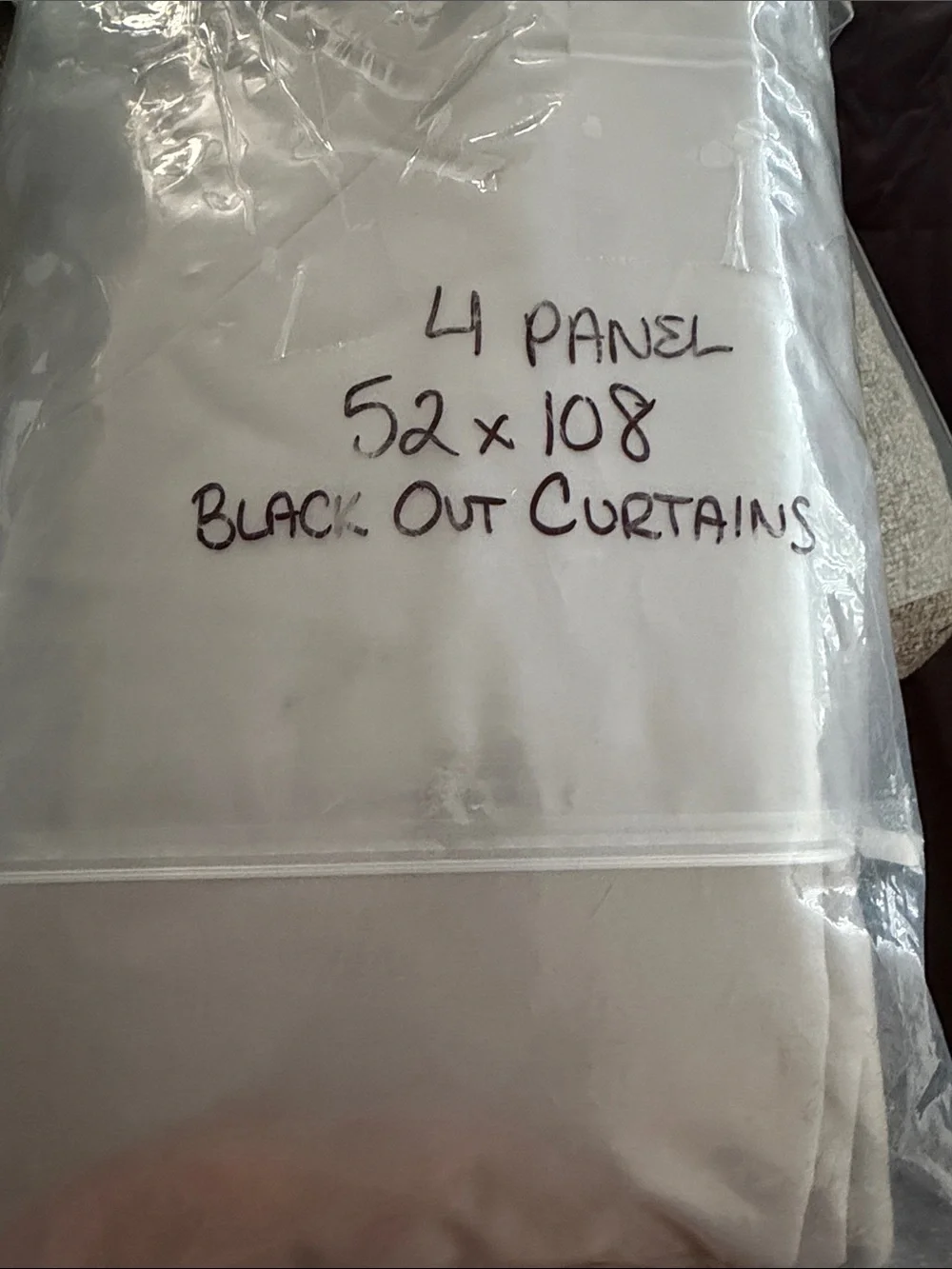 Black Out Curtains, Grey Color, 52” x108 Four (4) Panels
